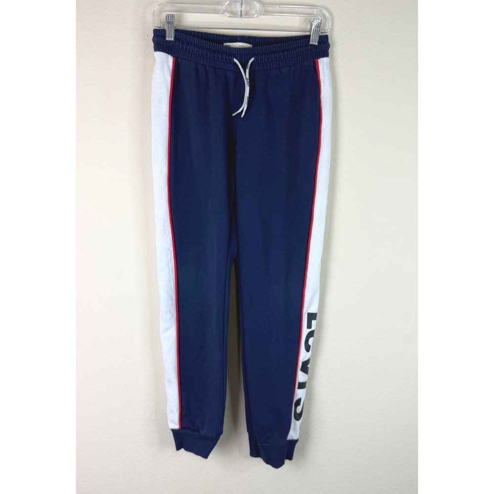 Levis Jogger Pants Kids XL Navy Blue Logo Stripe Fleece Sweatpants Track